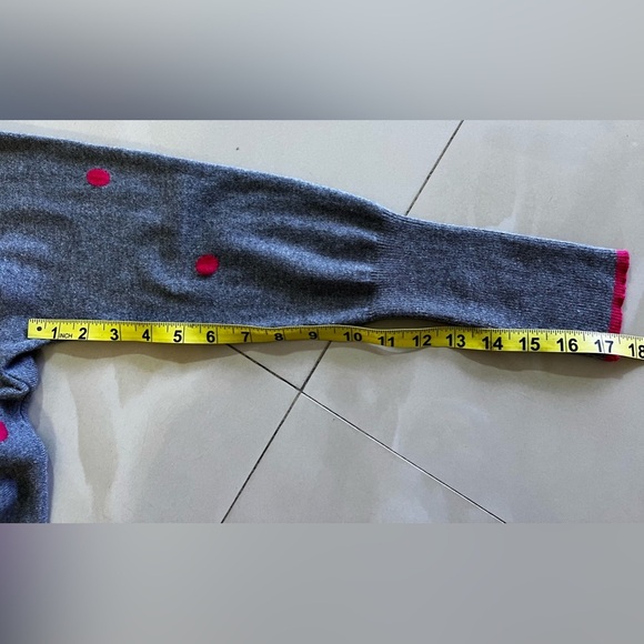 Joules Knitwear Crafted from Finest Yarns gray pink dots cotton polyester wool - Picture 10 of 16